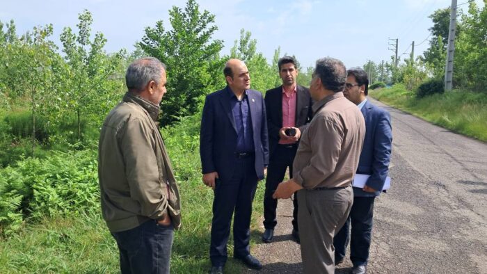 بازدید فرماندار لاهیجان از پروژه هدایت آب‌های سطحی نخجیرکلایه